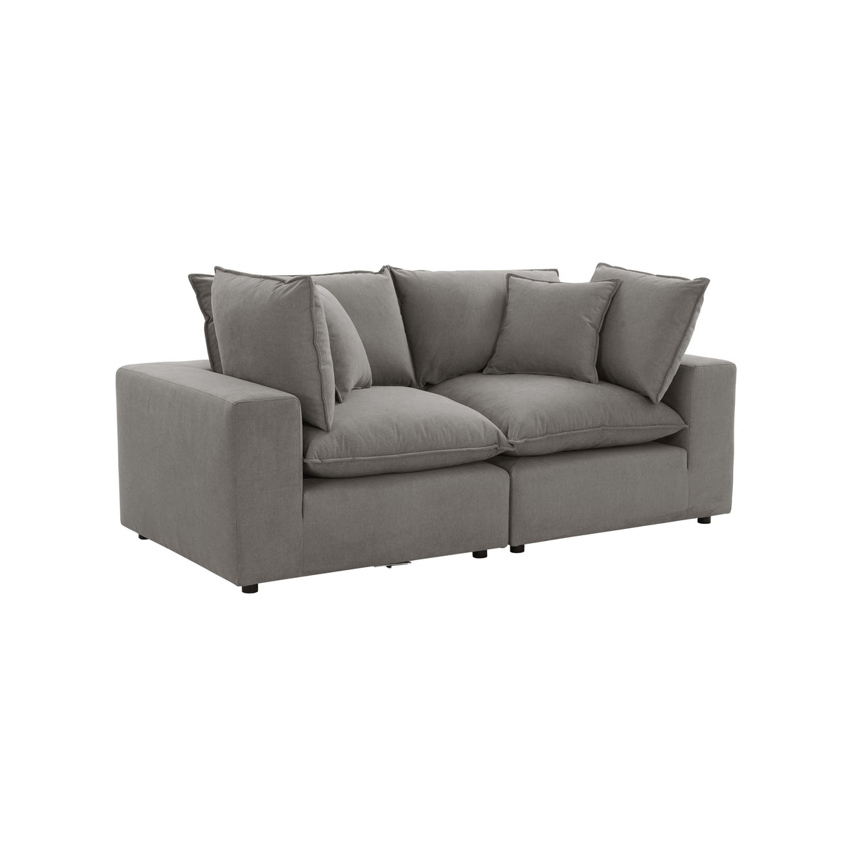 Cali 80" Slate Performance Fabric Modular Loveseat by TOV Furniture – photo 3 of 7