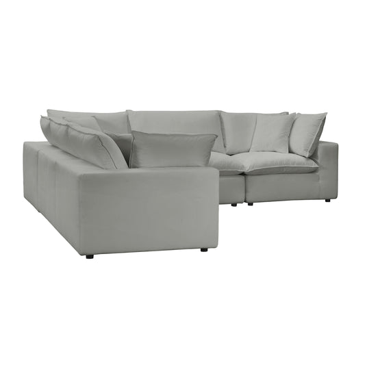 Cali Slate Performance Fabric Modular L Sectional by TOV