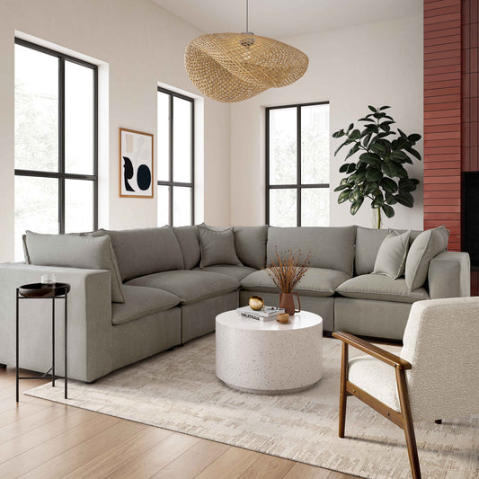 Cali Slate Performance Fabric Modular L-Sectional by TOV Furniture – photo 2 of 5