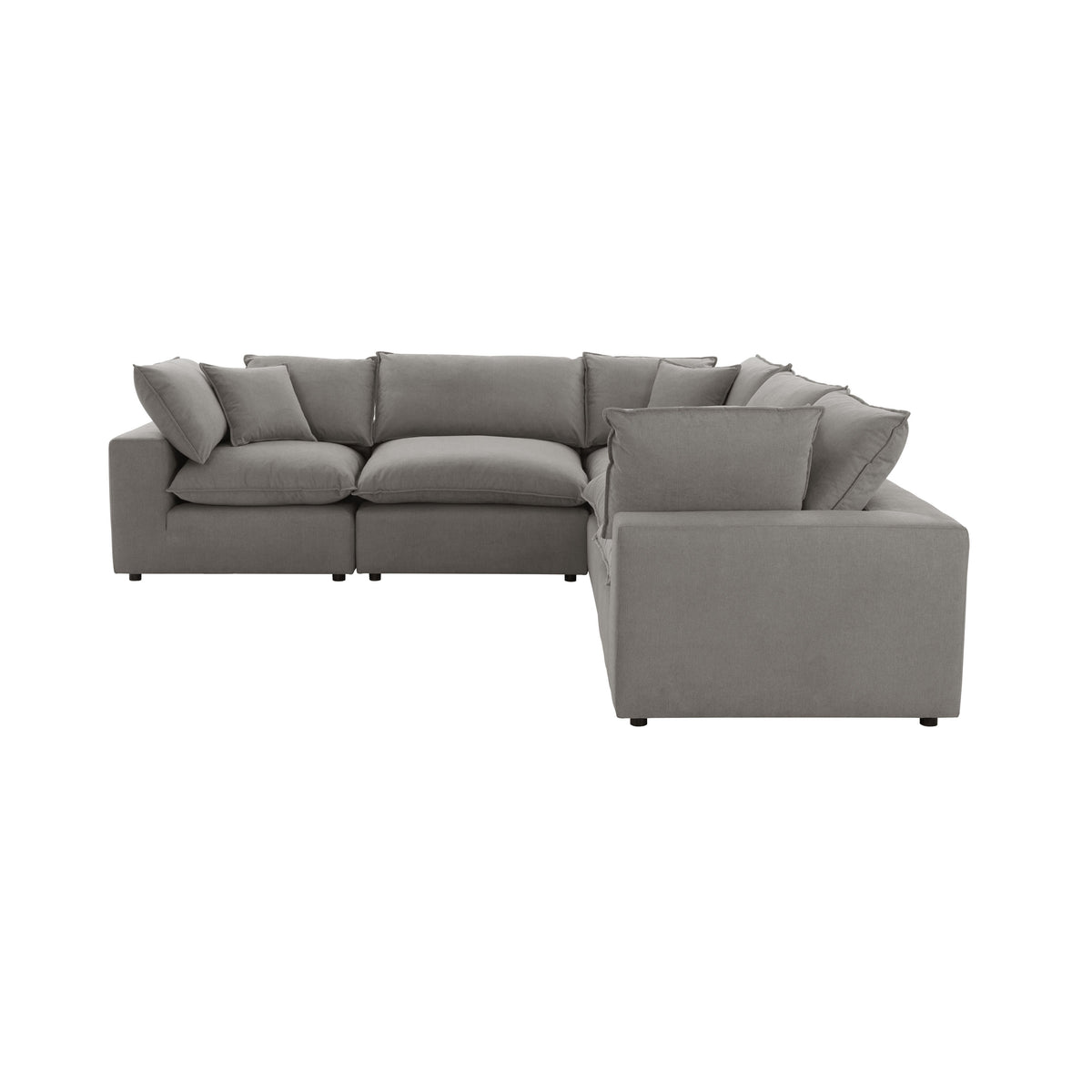 Cali Slate Performance Fabric Modular L-Sectional by TOV Furniture – photo 4 of 5