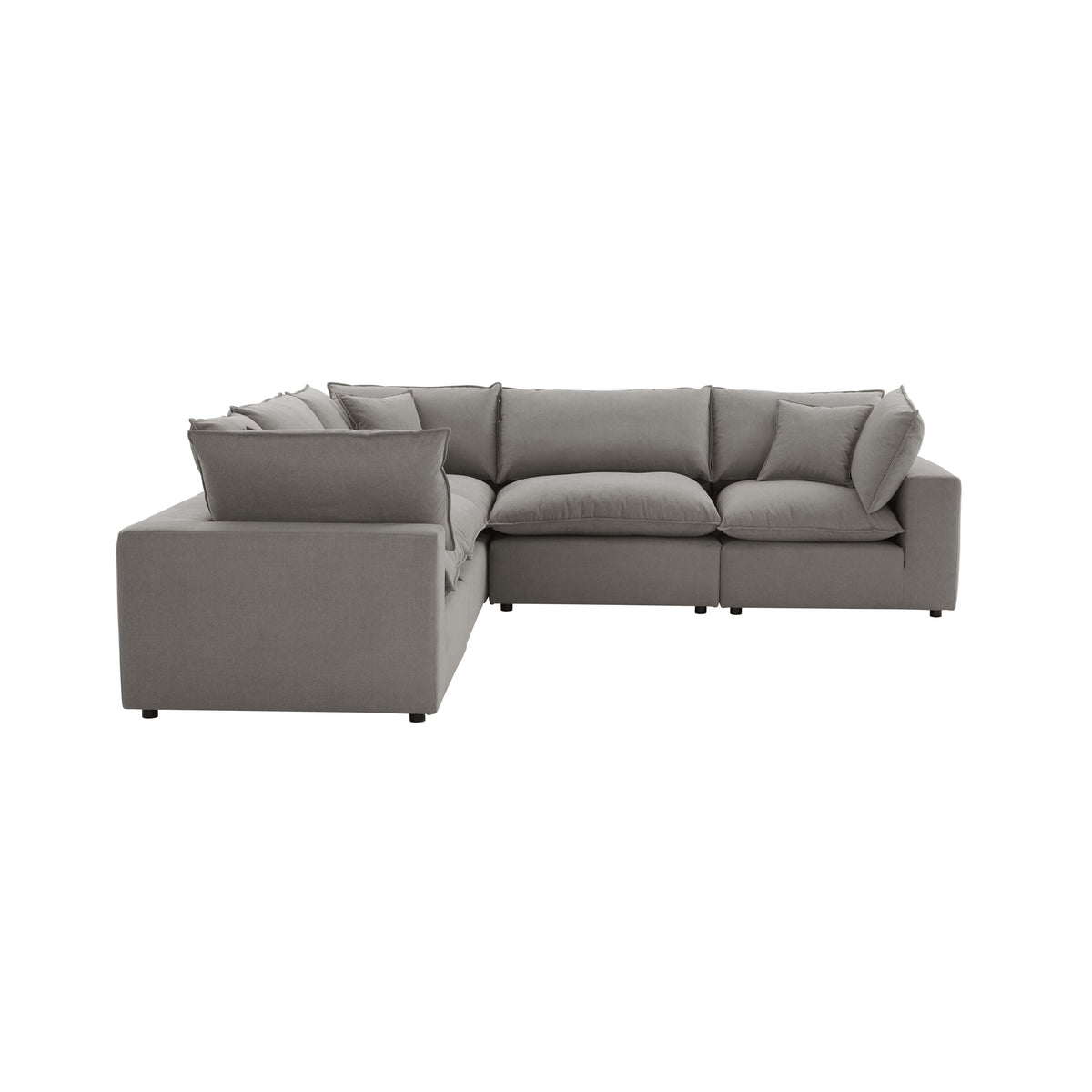 Cali Slate Performance Fabric Modular L-Sectional by TOV Furniture – photo 3 of 5