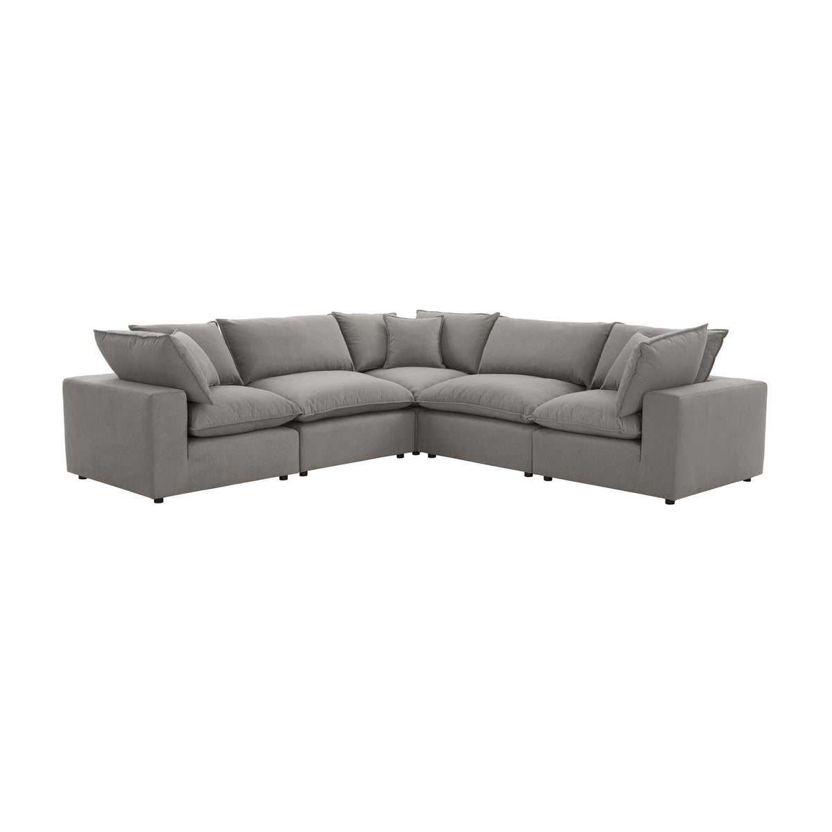Cali Slate Performance Fabric Modular L-Sectional by TOV Furniture – photo 1 of 5
