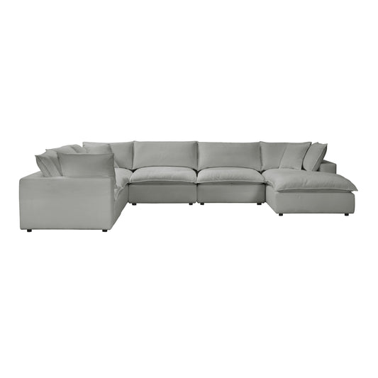 Cali Slate Performance Fabric Modular Large Chaise Sectional by TOV