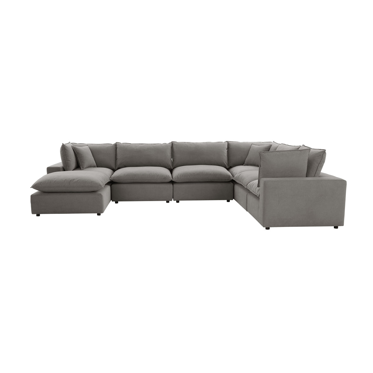 Cali Slate Performance Fabric Modular Large Chaise Sectional by TOV Furniture – photo 3 of 7