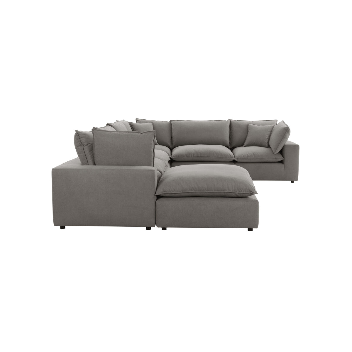 Cali Slate Performance Fabric Modular Large Chaise Sectional by TOV Furniture – photo 4 of 7