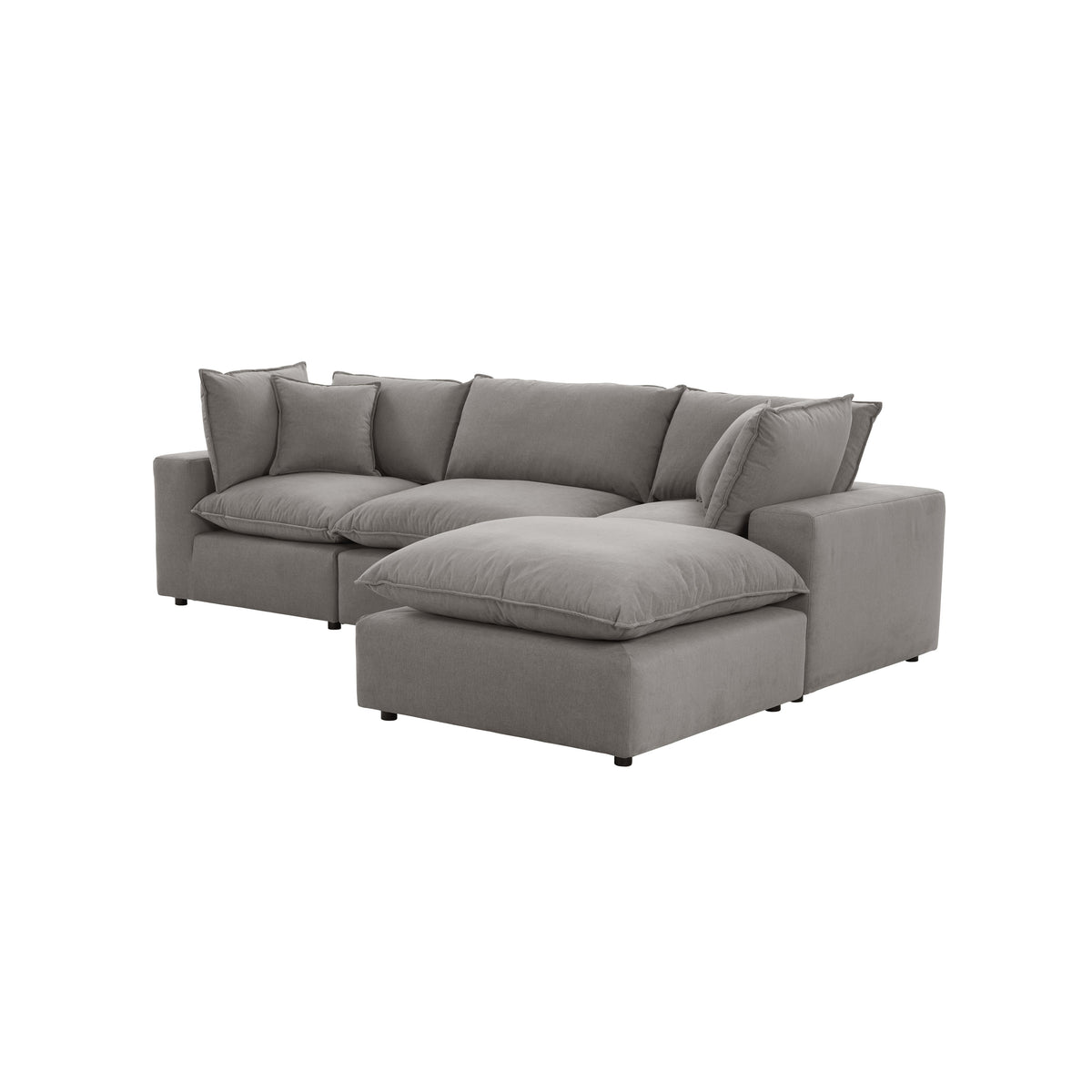 Cali Slate Performance Fabric Modular 4 Piece Sectional by TOV Furniture – photo 3 of 6