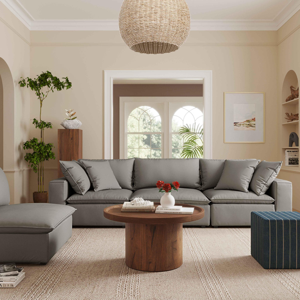 Cali Slate Performance Fabric Modular Sofa by TOV Furniture – photo 2 of 6