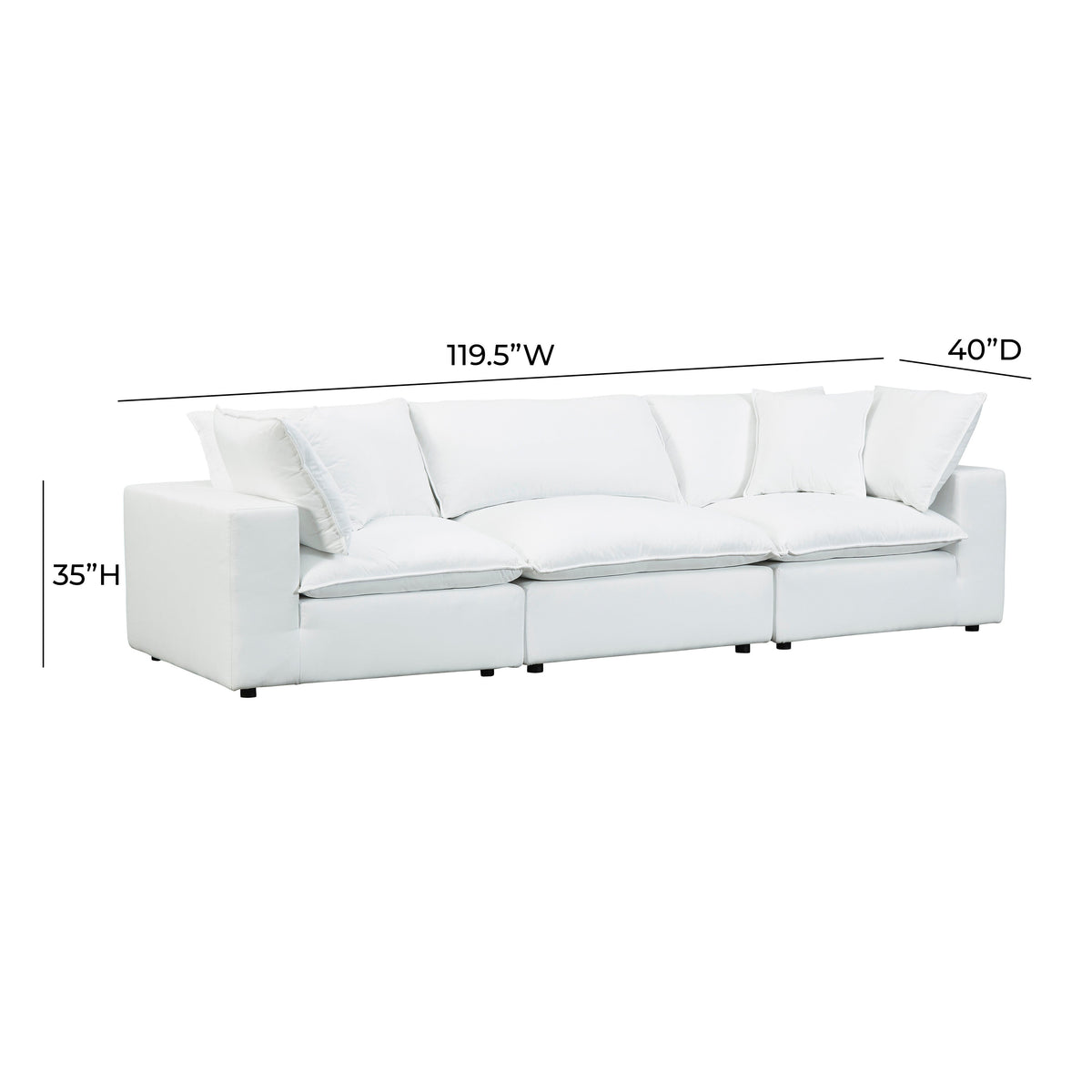 Cali Pearl Performance Fabric Modular Sofa by TOV Furniture – photo 7 of 7