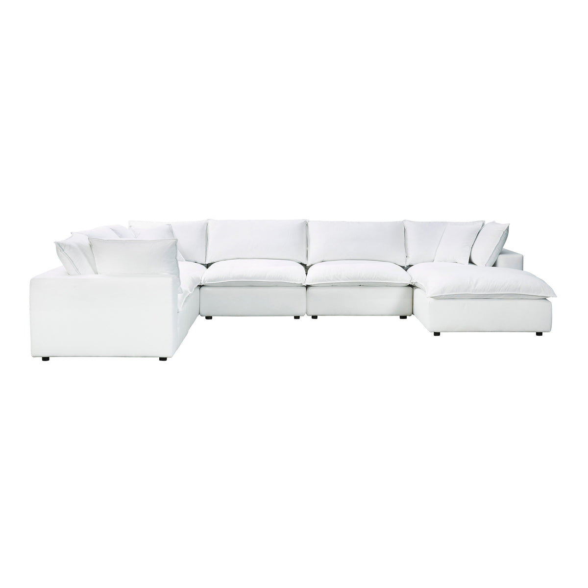 Cali Pearl Performance Fabric Modular Large Chaise Sectional by TOV Furniture – photo 1 of 6