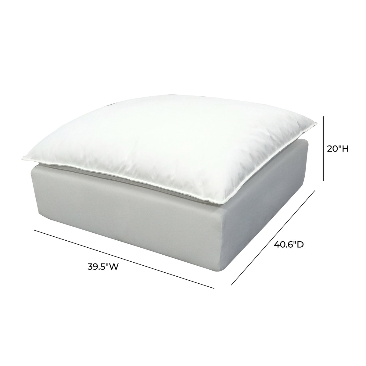 Cali Pearl Performance Fabric Ottoman by TOV Furniture – photo 4 of 5