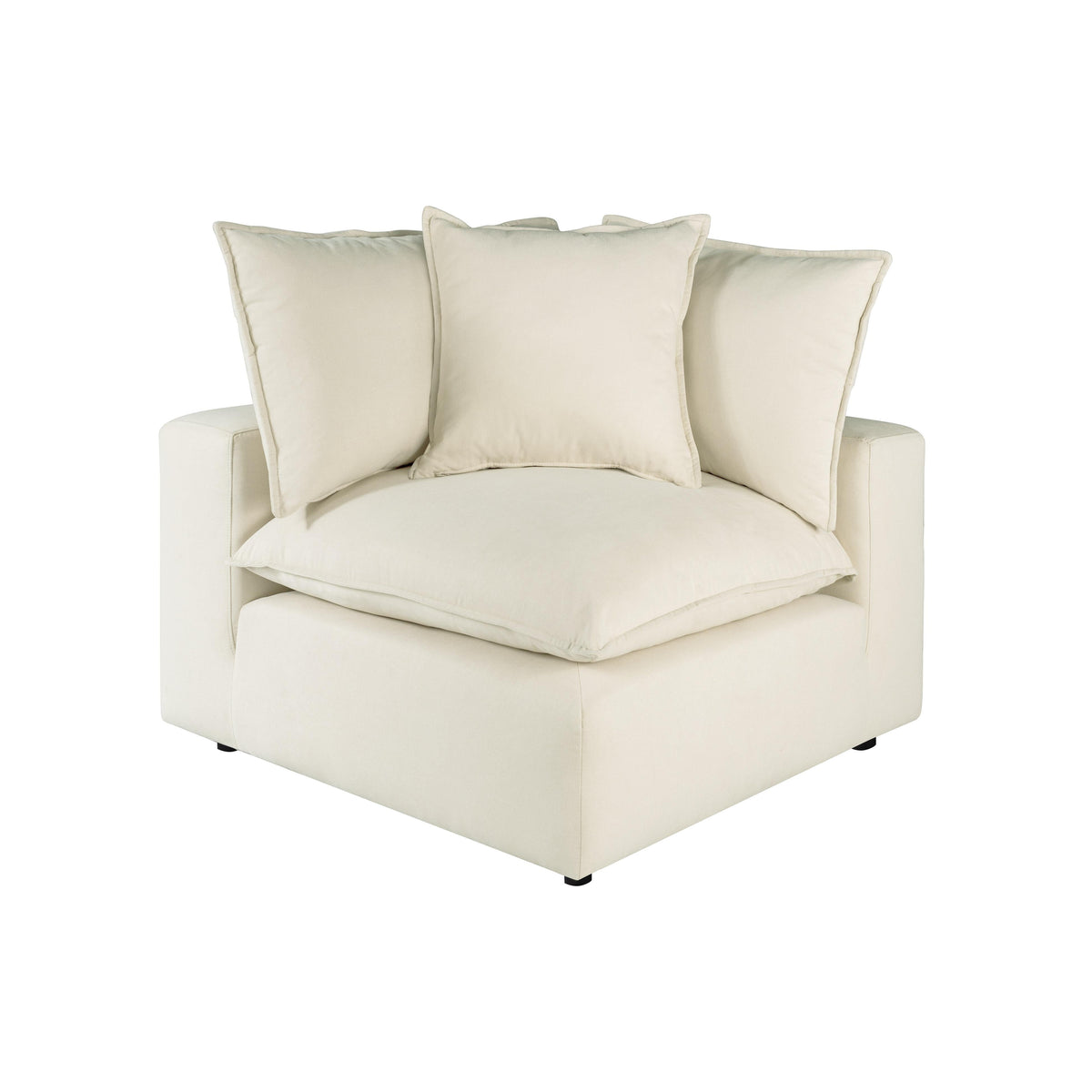 Cali Natural Performance Fabric Corner Chair by TOV Furniture – photo 1 of 6