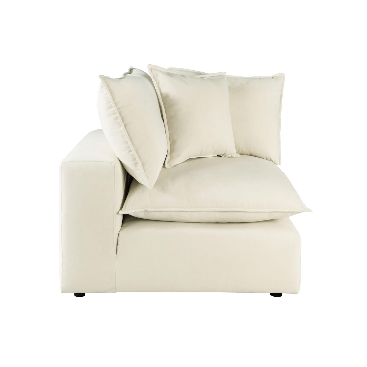 Cali Natural Performance Fabric Corner Chair by TOV Furniture – photo 3 of 6