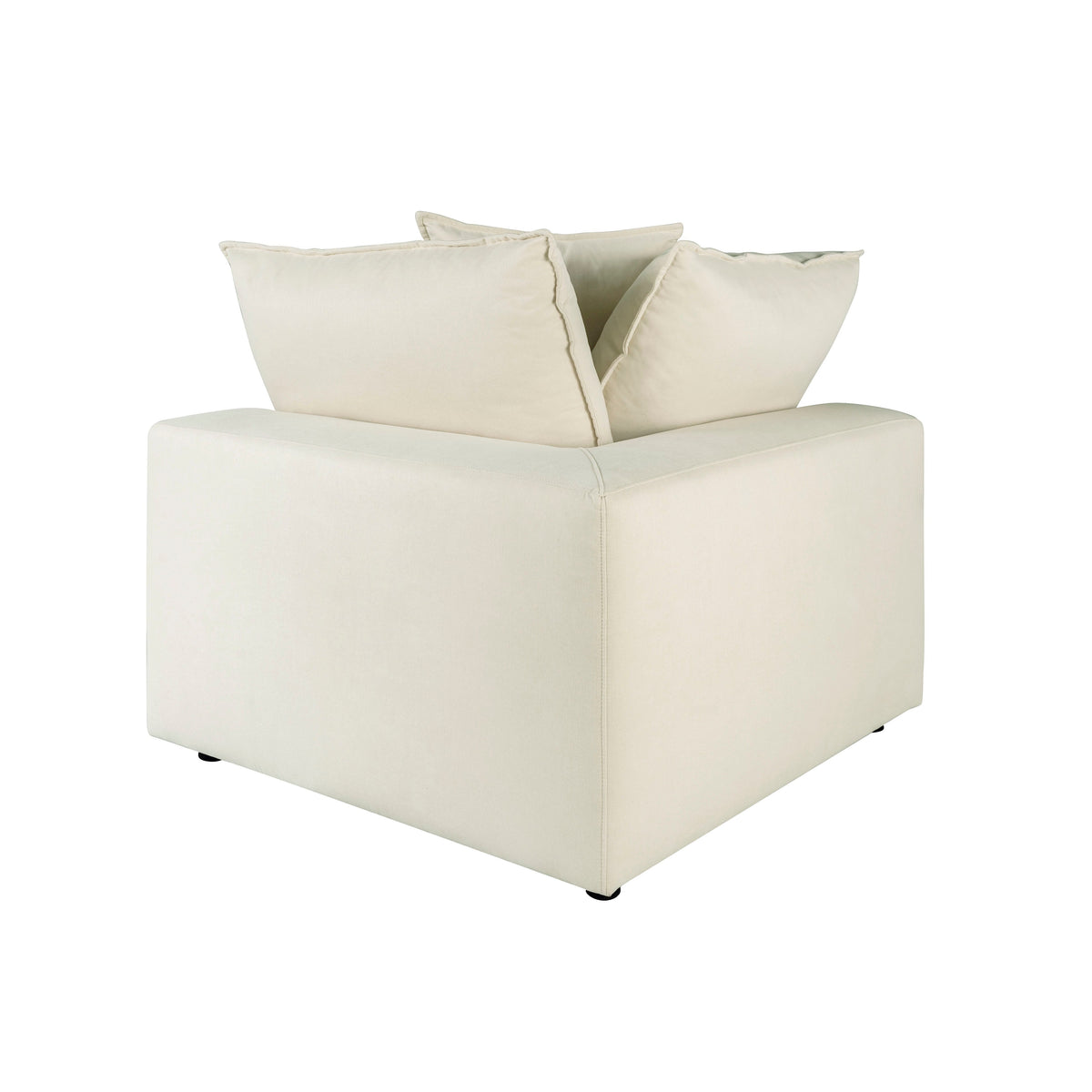 Cali Natural Performance Fabric Corner Chair by TOV Furniture – photo 4 of 6