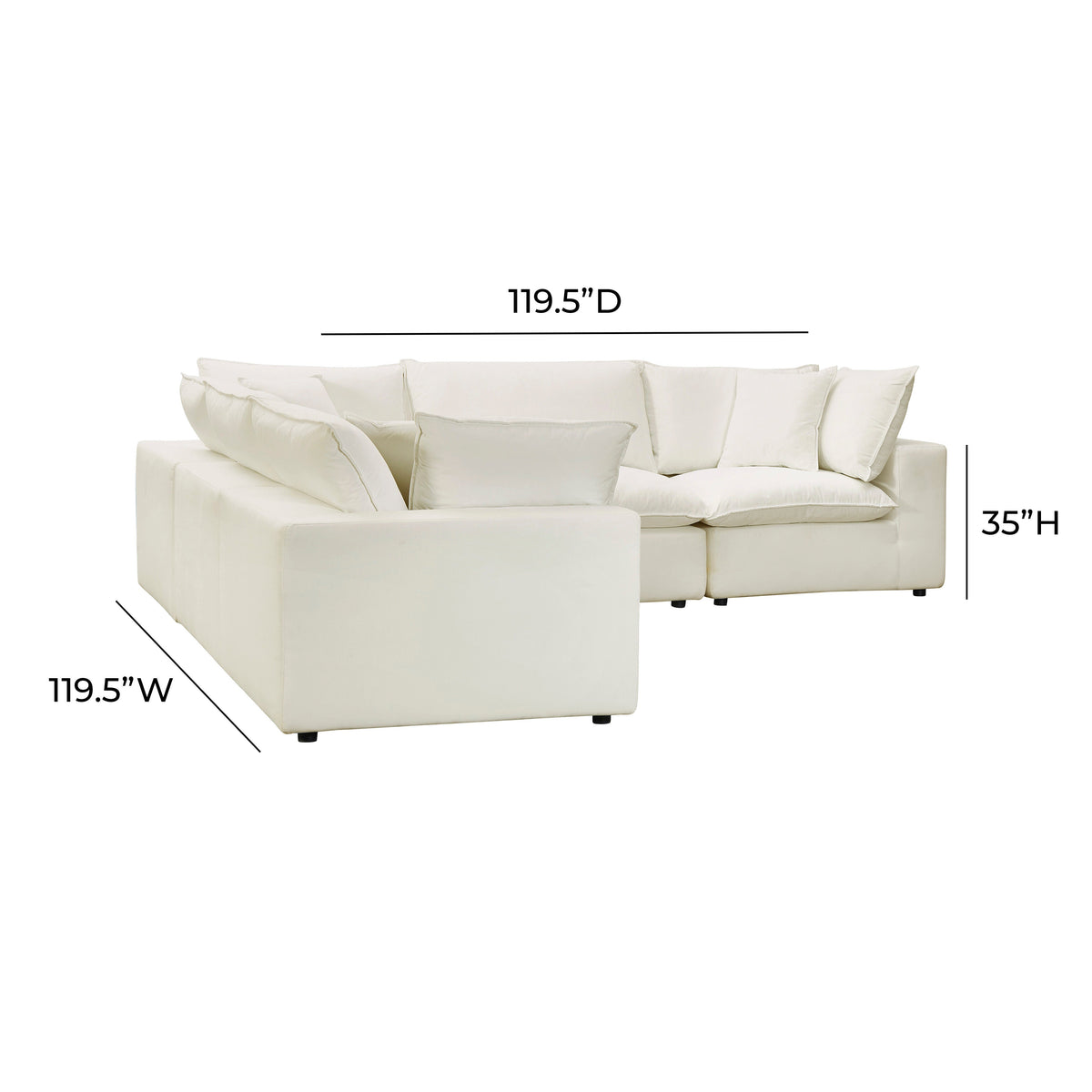 Cali Natural Performance Fabric Modular L-Sectional by TOV Furniture – photo 6 of 6
