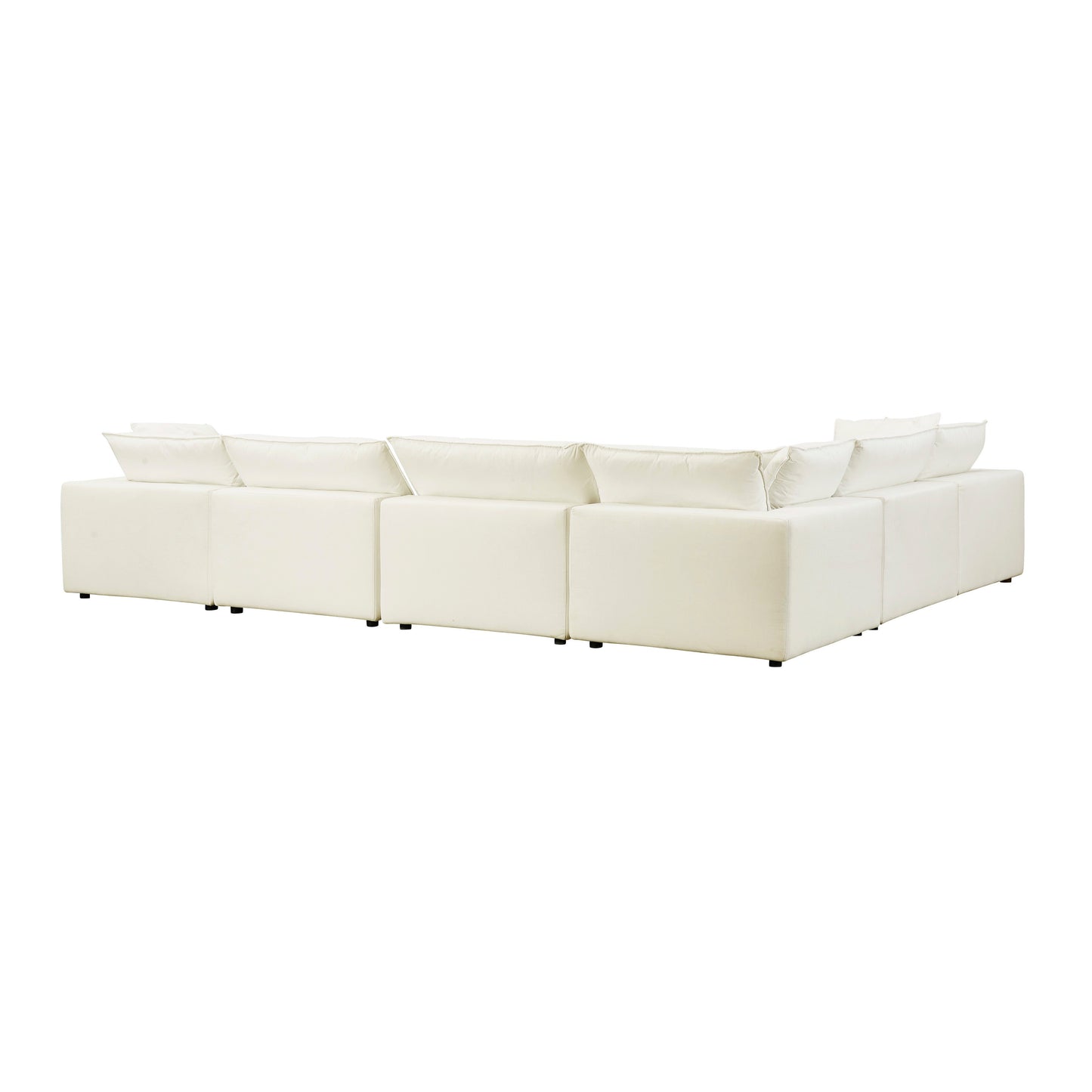 Cali 7-Piece Performance Fabric Modular Large Chaise Sectional Natural by Tov Furniture