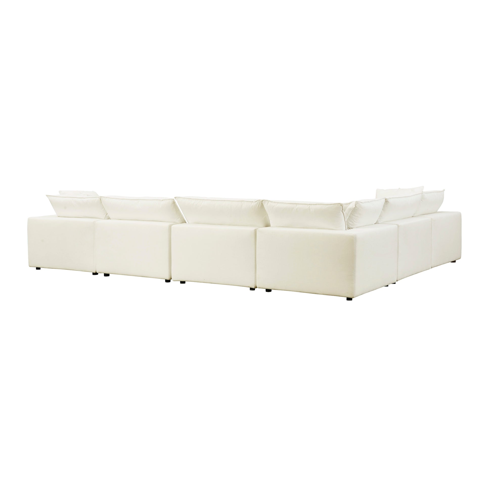 Cali 7-Piece Performance Fabric Modular Large Chaise Sectional Natural by Tov Furniture