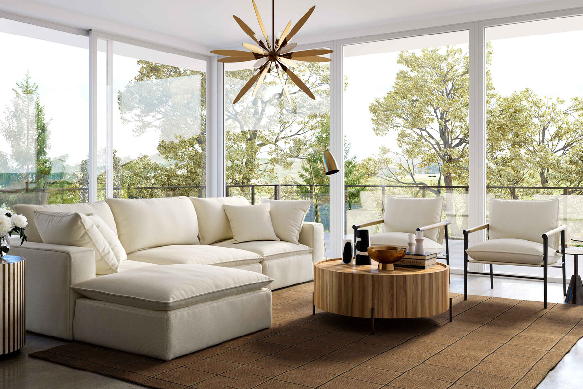 Cali Natural Performance Fabric Modular 4 Piece Sectional by TOV Furniture – photo 2 of 6