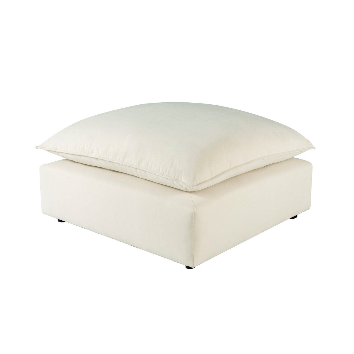 Cali Natural Performance Fabric Ottoman by TOV Furniture – photo 1 of 5