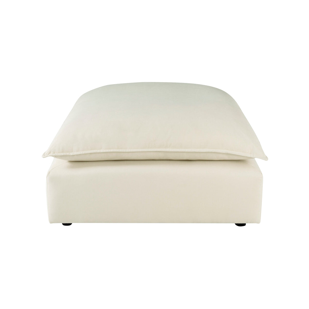 Cali Natural Performance Fabric Ottoman by TOV Furniture – photo 3 of 5