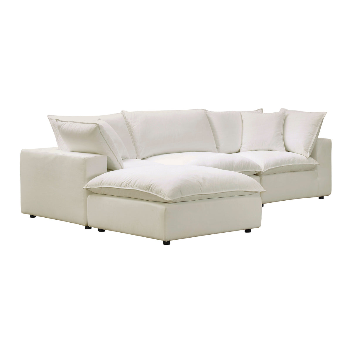 Cali Natural Performance Fabric Ottoman by TOV Furniture – photo 5 of 5