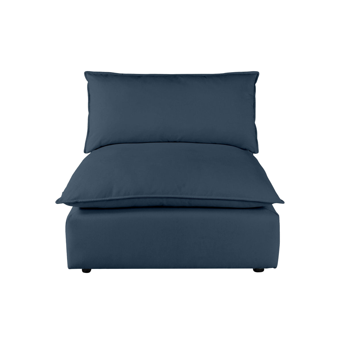 Cali Navy Performance Fabric Armless Chair by TOV Furniture – photo 2 of 6
