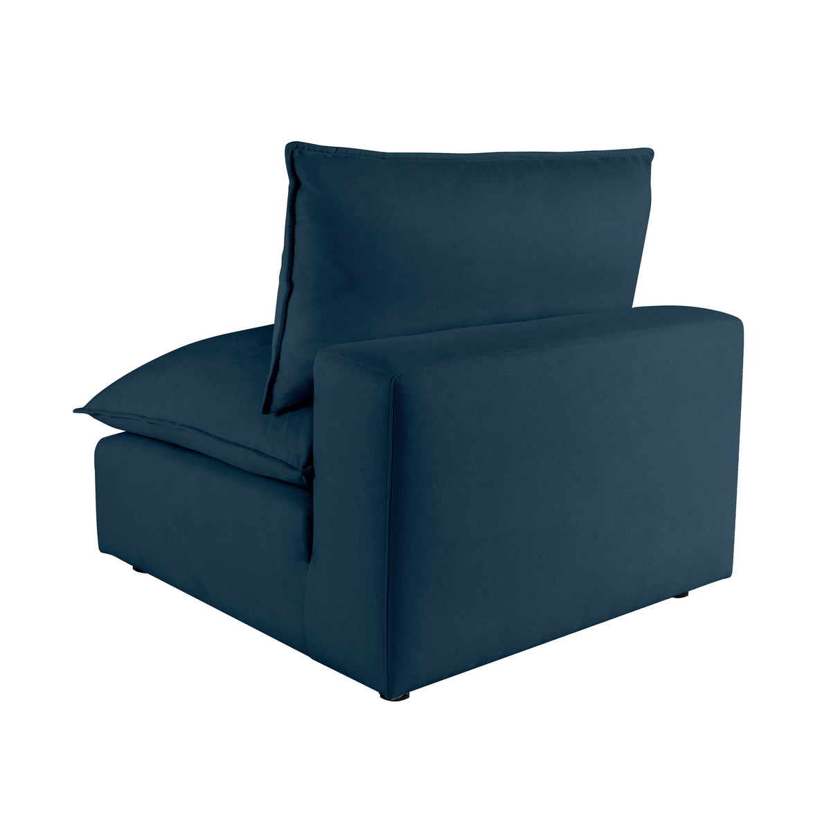 Cali Navy Performance Fabric Armless Chair by TOV Furniture – photo 3 of 6