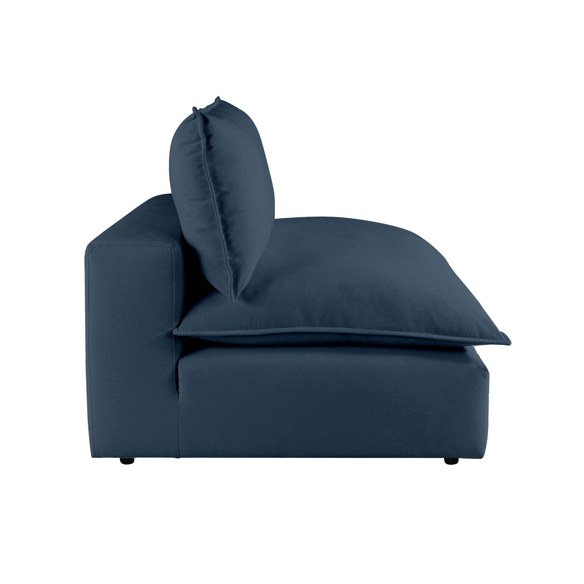Cali Navy Performance Fabric Armless Chair by TOV Furniture – photo 4 of 6
