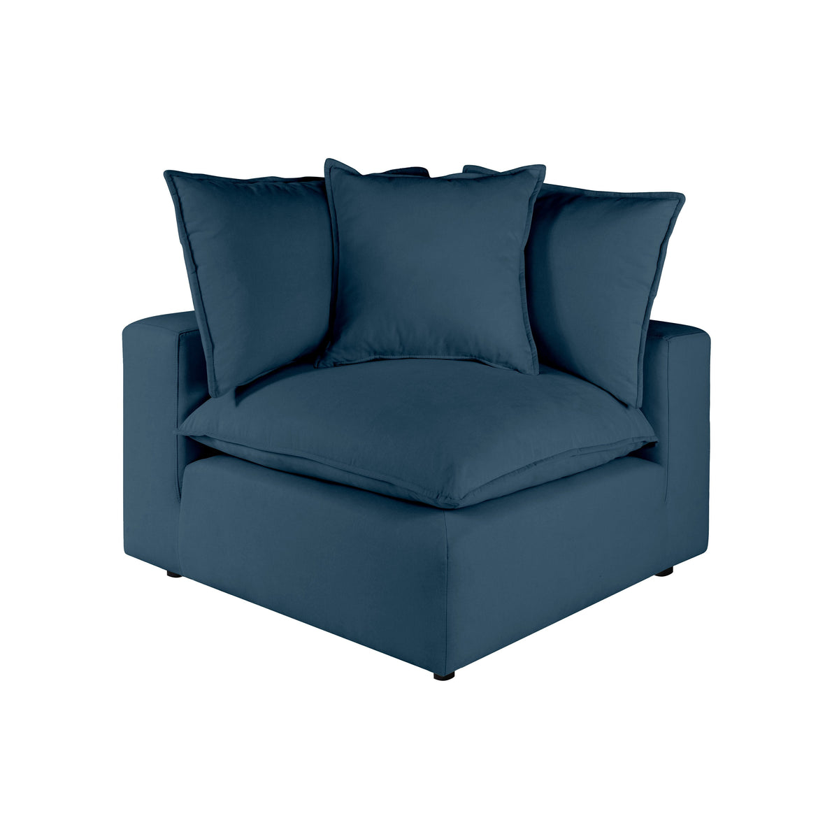 Cali Navy Performance Fabric Corner Chair by TOV Furniture – photo 1 of 6