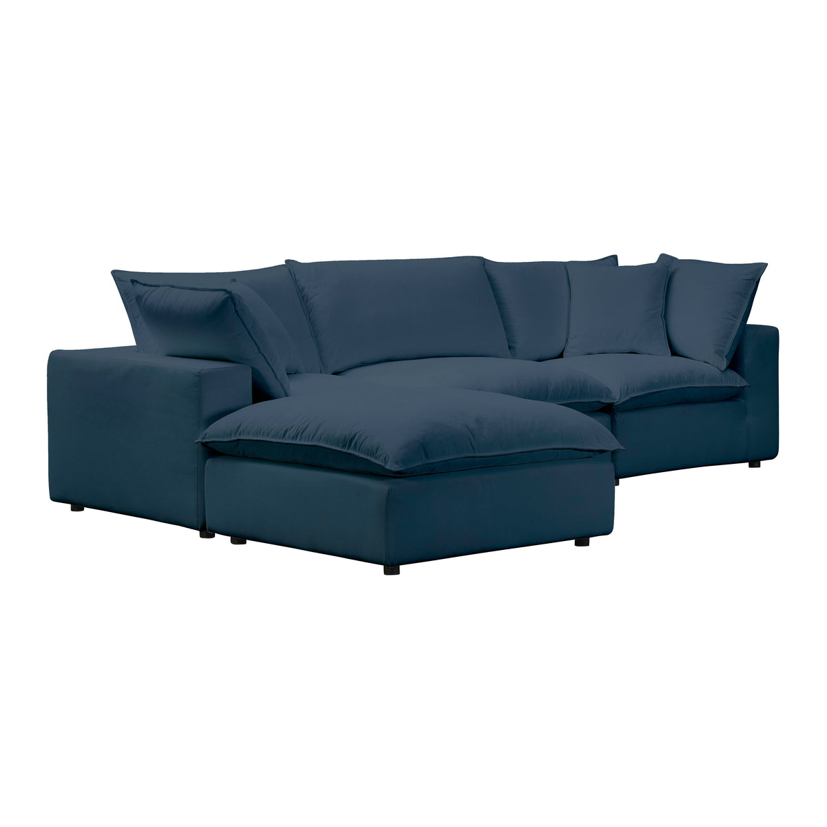 Cali Navy Performance Fabric Modular 4 Piece Sectional by TOV Furniture – photo 4 of 6