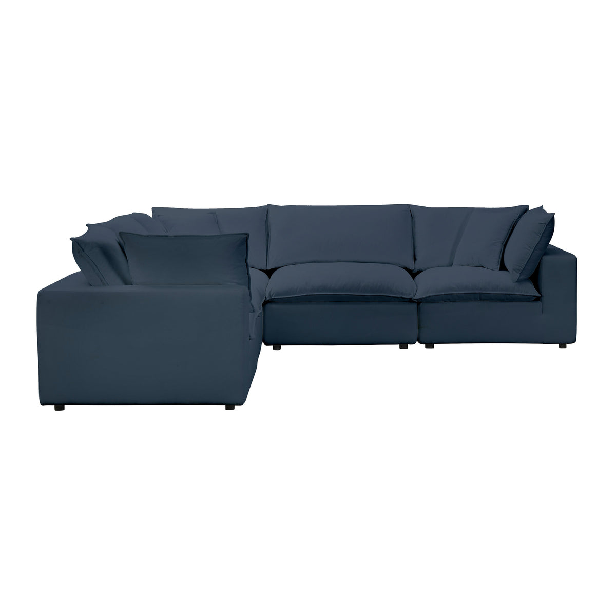Cali Navy Performance Fabric Modular L-Sectional by TOV Furniture – photo 1 of 6