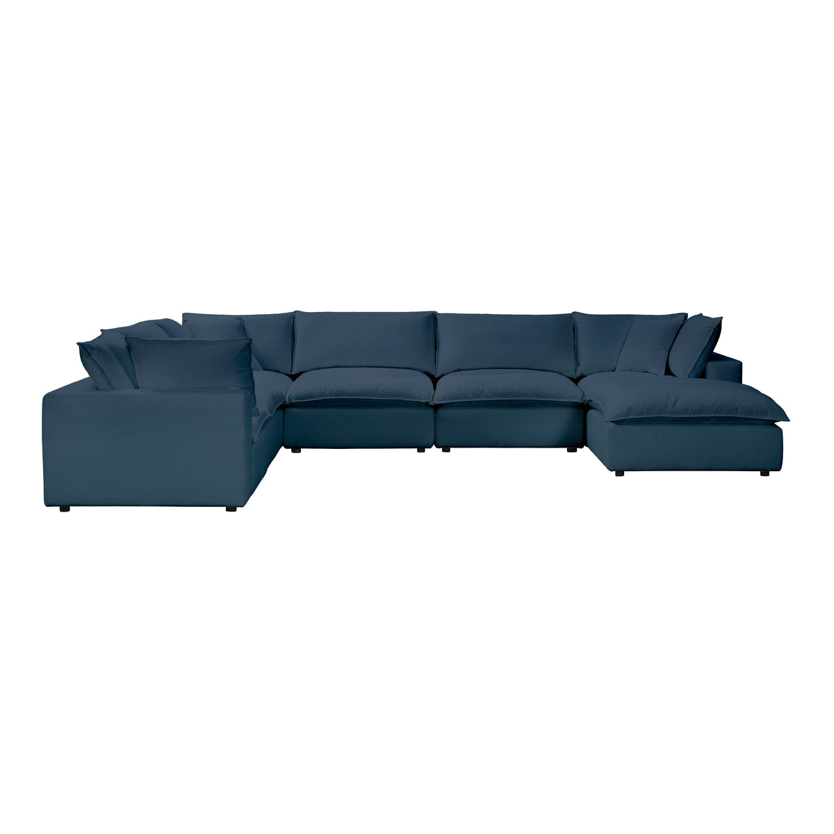 Cali Navy Performance Fabric Modular Large Chaise Sectional by TOV Furniture – photo 1 of 6