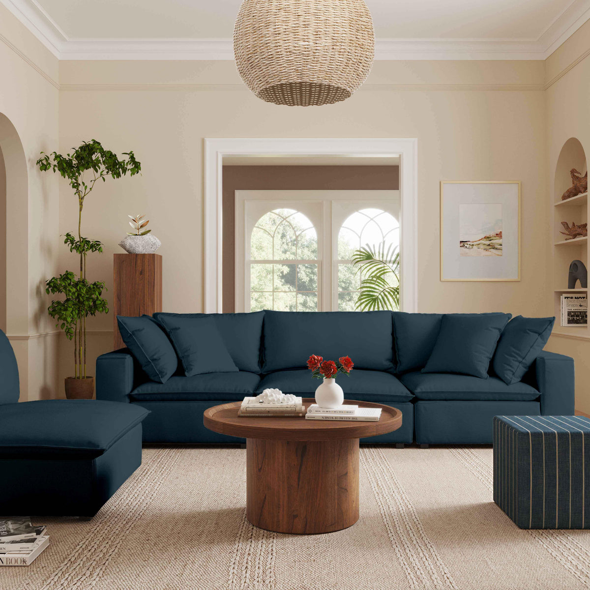 Cali Navy Performance Fabric Modular Sofa by TOV Furniture – photo 2 of 7