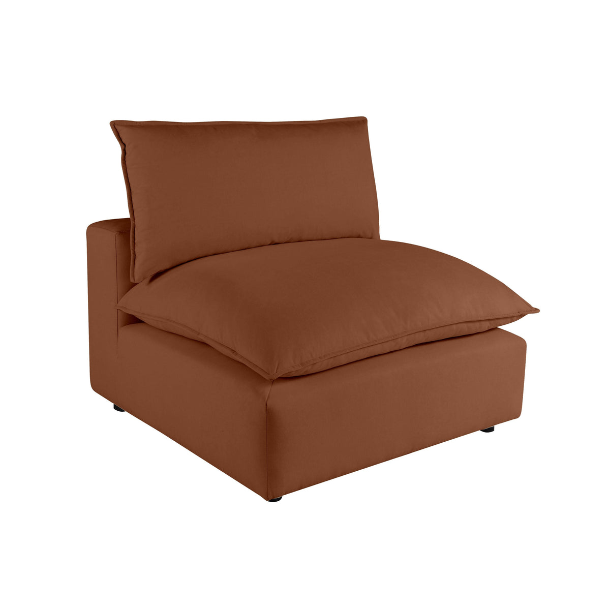 Cali Rust Performance Fabric Armless Chair by TOV Furniture – photo 1 of 7