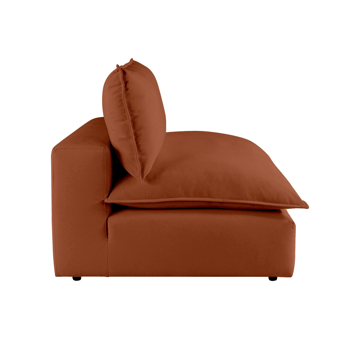 Cali Rust Performance Fabric Armless Chair by TOV Furniture – photo 4 of 7