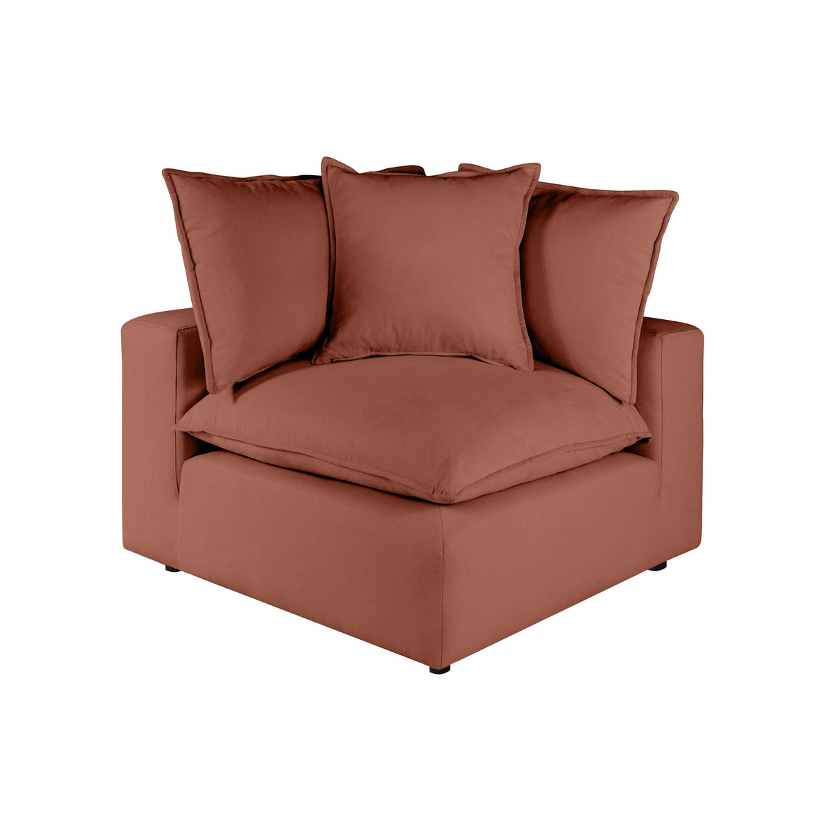 Cali Rust Performance Fabric Corner Chair by TOV Furniture – photo 1 of 5