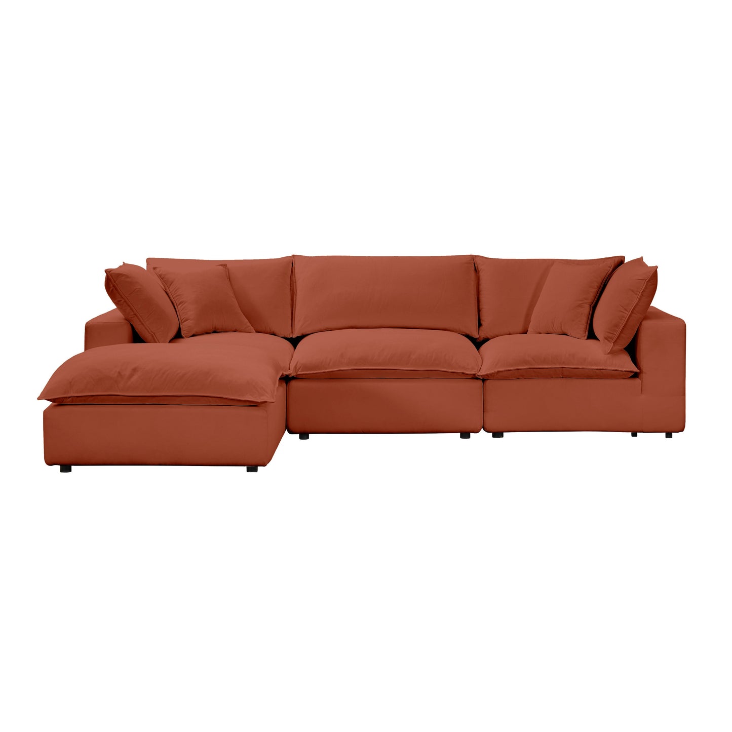 Cali 4-Piece Performance Fabric Modular Sectional Rust by Tov Furniture