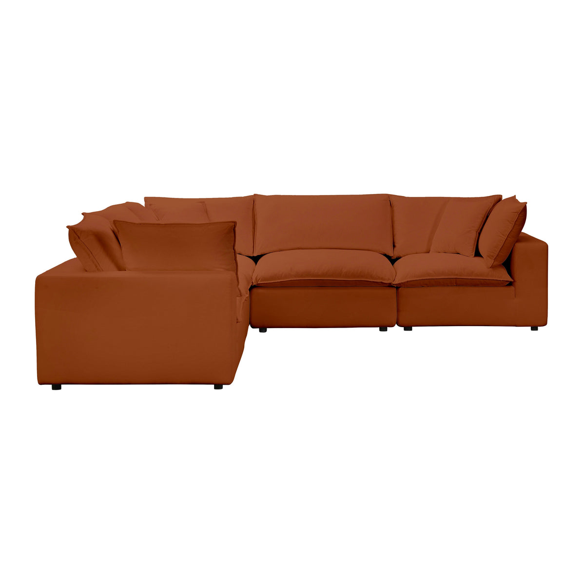 Cali Rust Performance Fabric Modular L-Sectional by TOV Furniture – photo 1 of 6