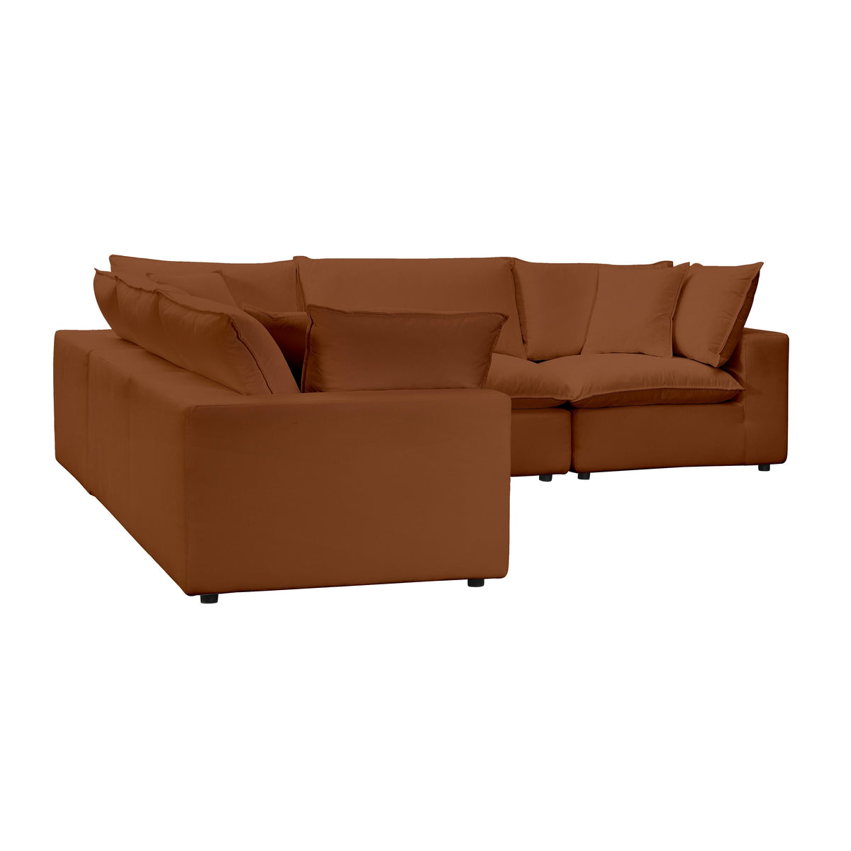Cali Rust Performance Fabric Modular L-Sectional by TOV Furniture – photo 3 of 6