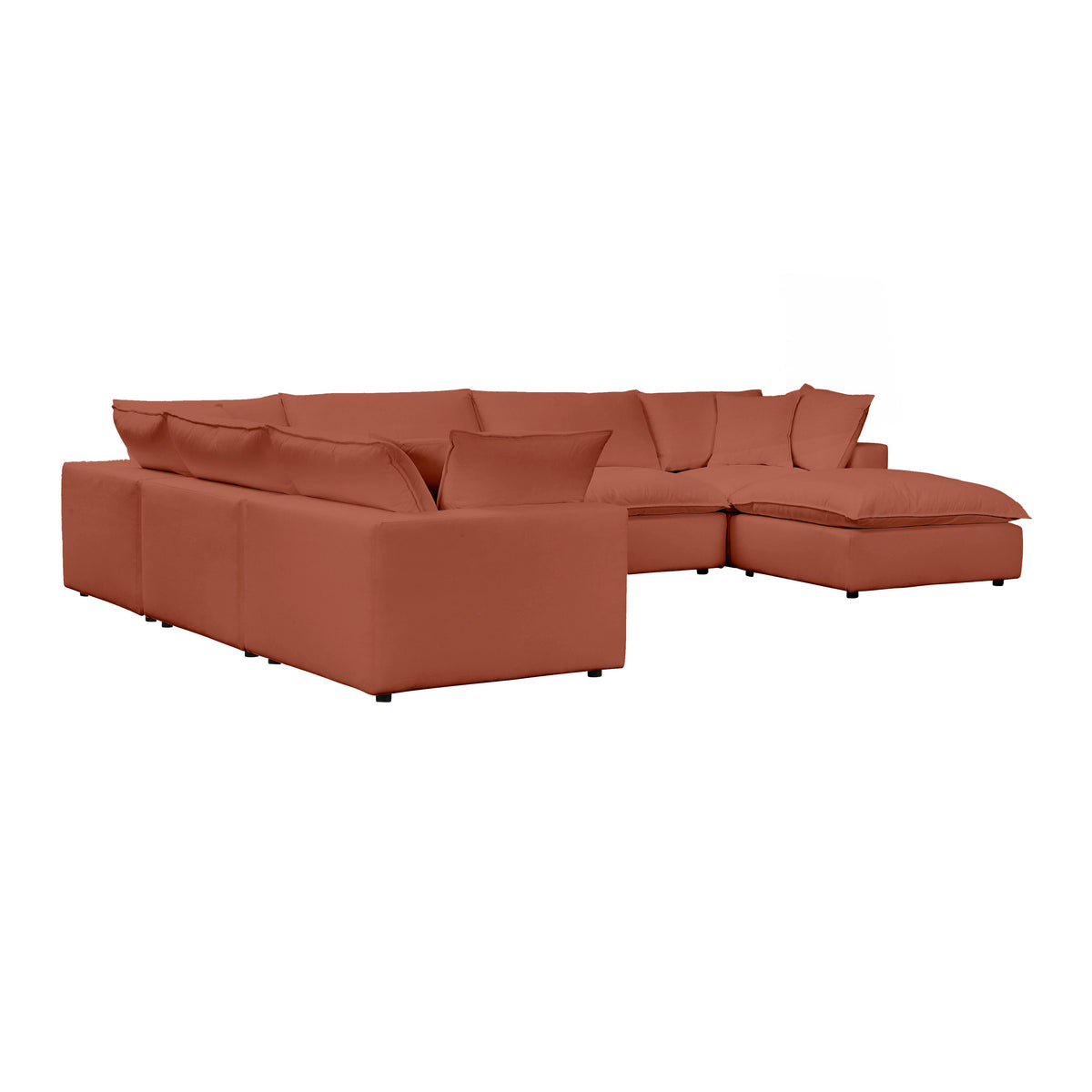 Cali Rust Performance Fabric Modular Large Chaise Sectional by TOV Furniture – photo 4 of 5