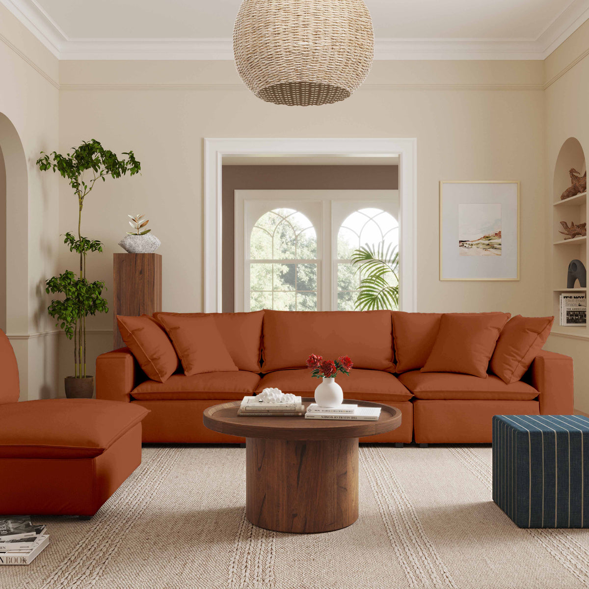 Cali Rust Performance Fabric Modular Sofa by TOV Furniture – photo 2 of 6