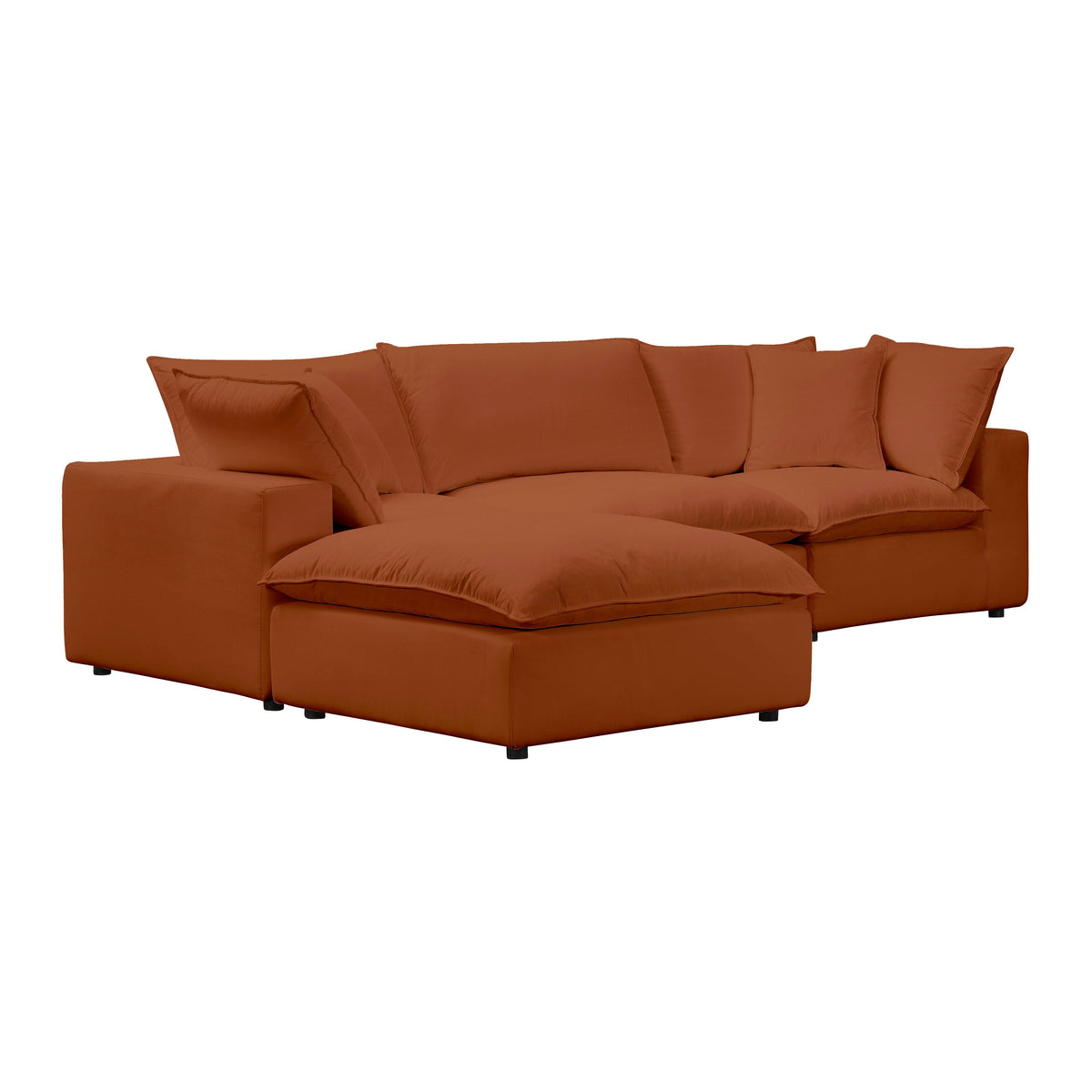 Cali Rust Performance Fabric Ottoman by TOV Furniture – photo 5 of 5