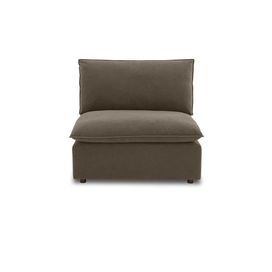 Cali Chocolate Brown Performance Velvet Armless Chair by TOV Furniture – photo 1 of 7