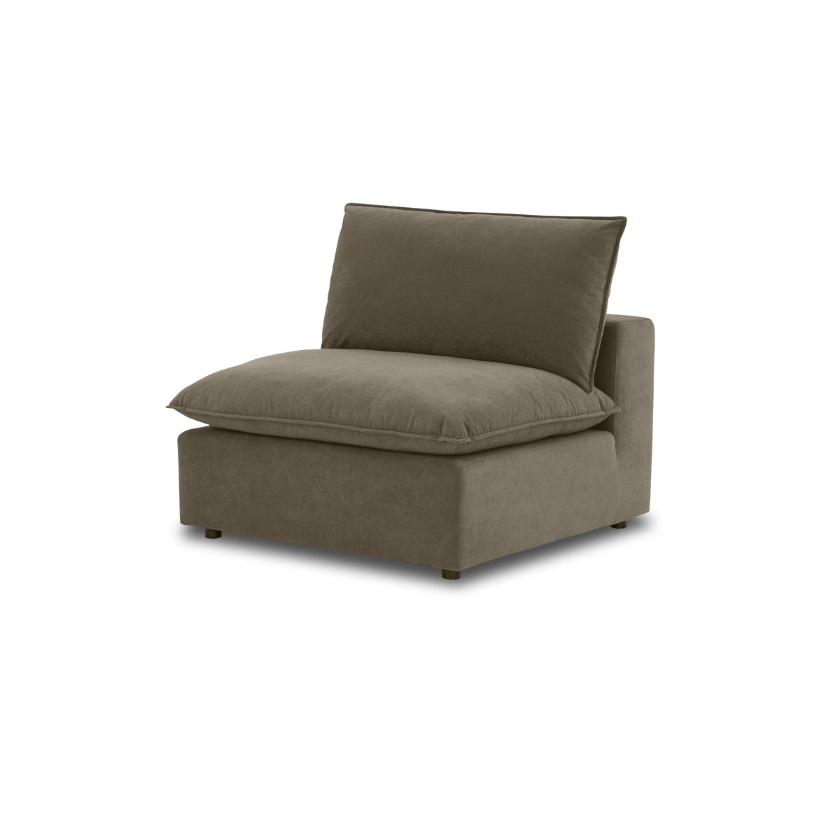 Cali Chocolate Brown Performance Velvet Armless Chair by TOV Furniture – photo 2 of 7