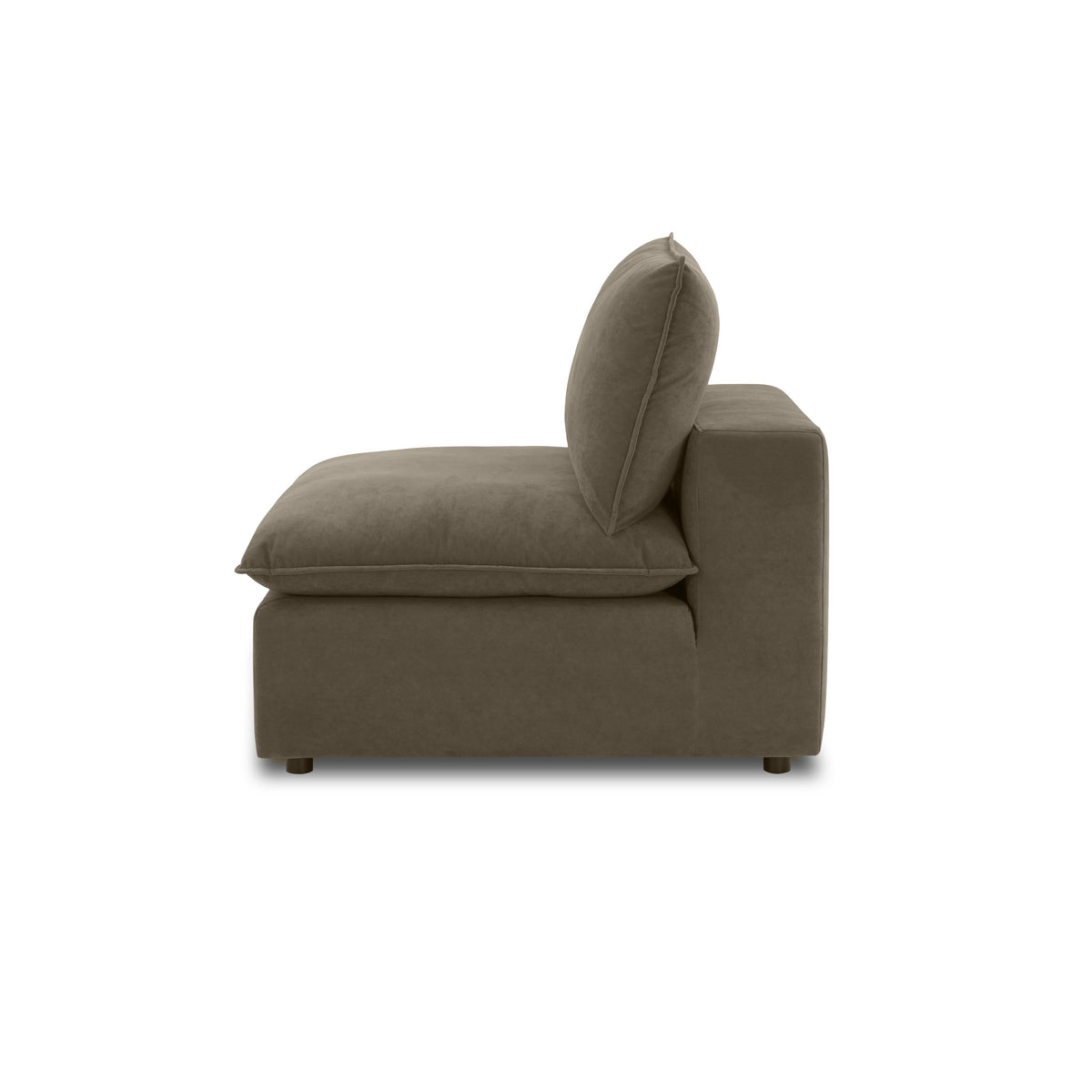 Cali Chocolate Brown Performance Velvet Armless Chair by TOV Furniture – photo 3 of 7
