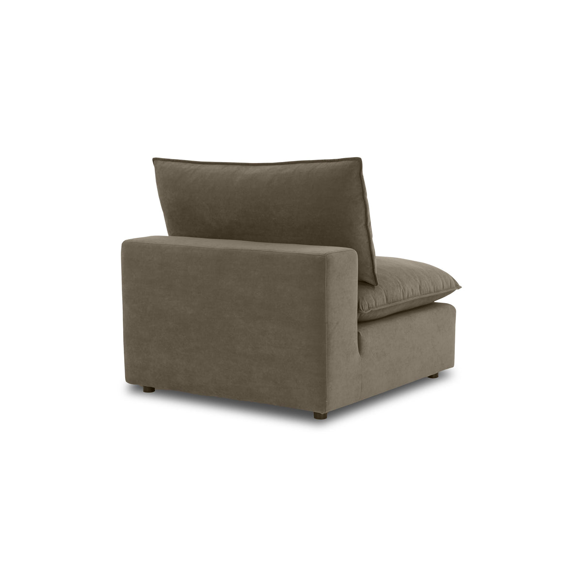 Cali Chocolate Brown Performance Velvet Armless Chair by TOV Furniture – photo 4 of 7
