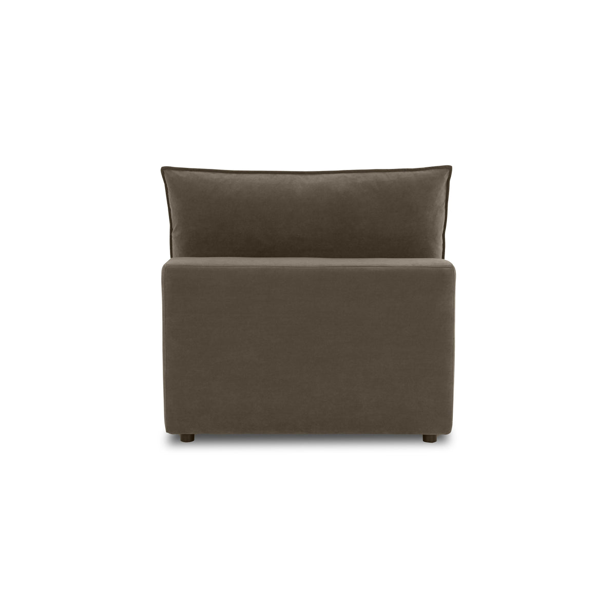 Cali Chocolate Brown Performance Velvet Armless Chair by TOV Furniture – photo 5 of 7
