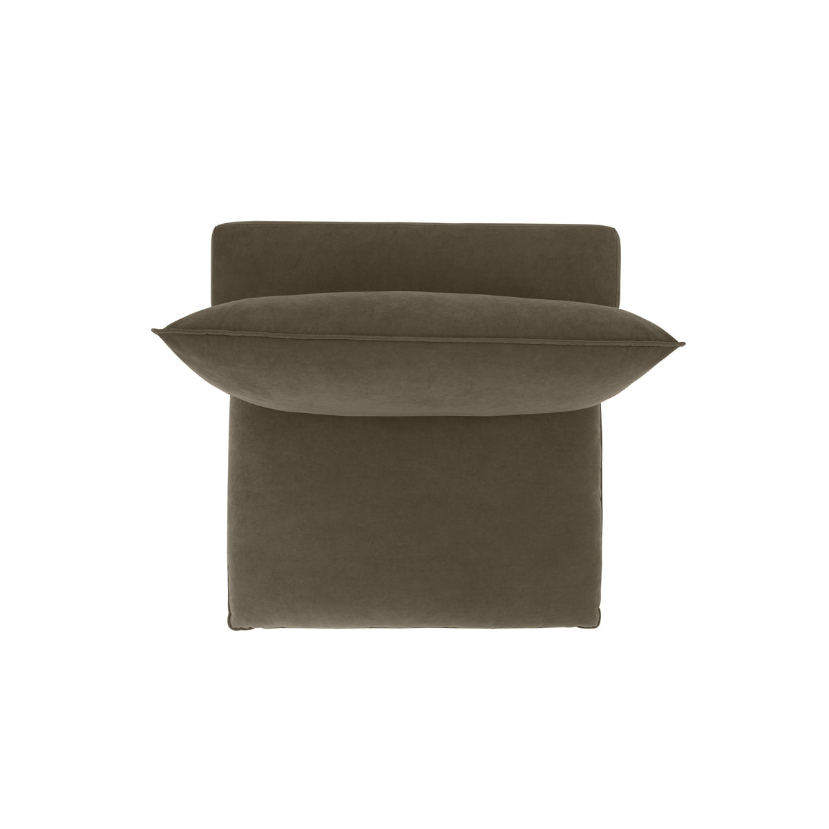 Cali Chocolate Brown Performance Velvet Armless Chair by TOV Furniture – photo 6 of 7