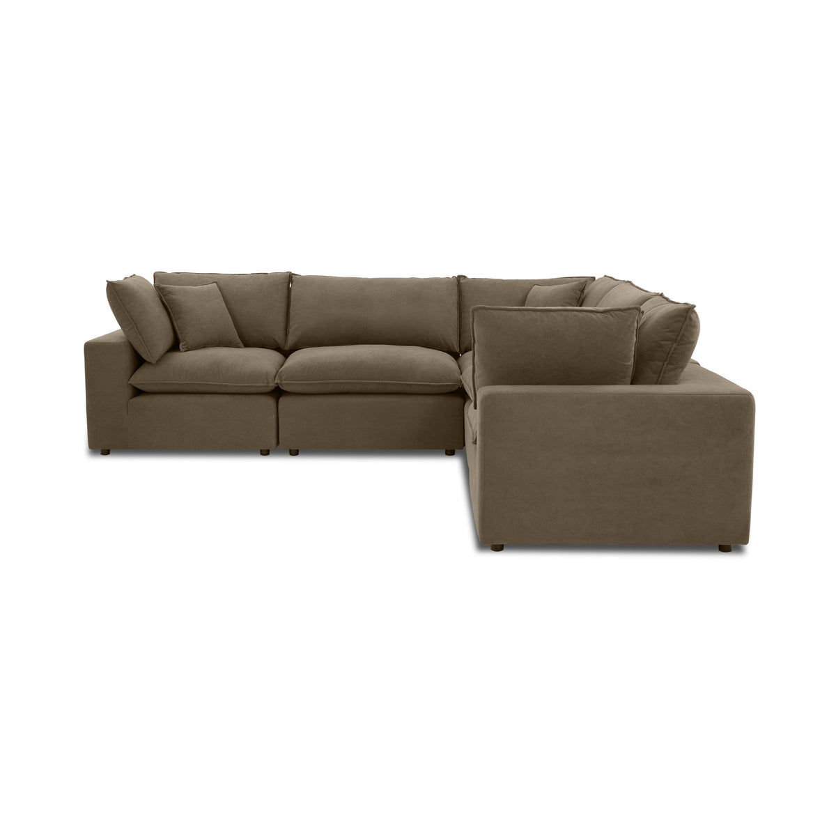 Cali 5-Piece Chocolate Brown Performance Velvet L-Sectional by TOV Furniture – photo 1 of 4