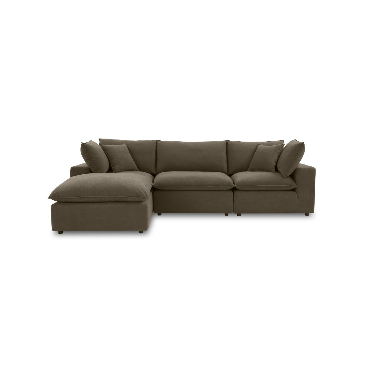 Cali 4-Piece Chocolate Brown Performance Velvet Sectional by TOV Furniture – photo 1 of 6