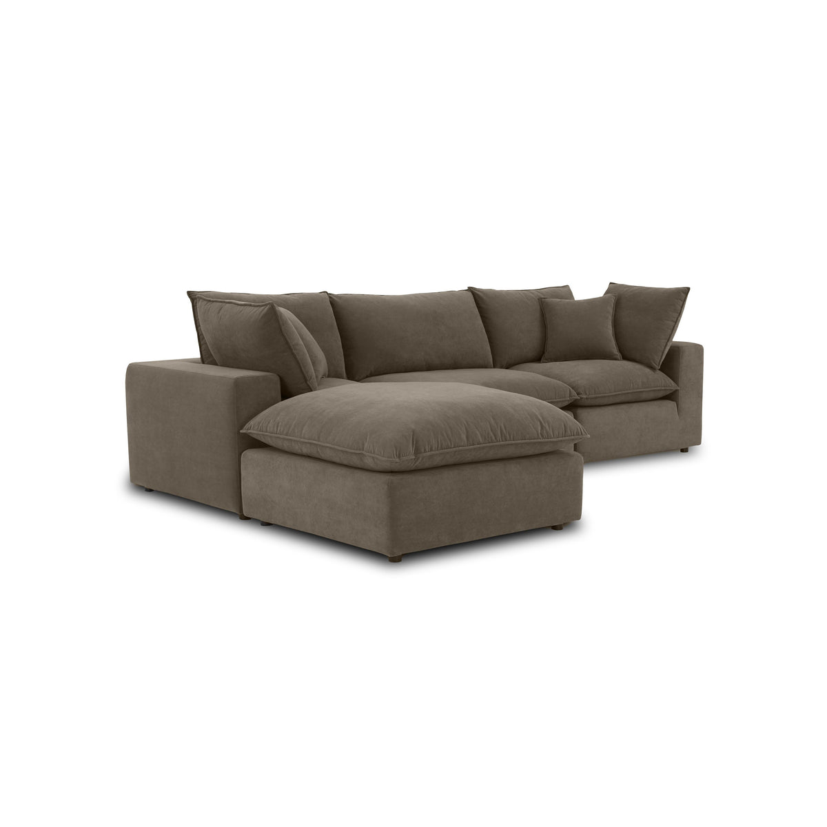 Cali 4-Piece Chocolate Brown Performance Velvet Sectional by TOV Furniture – photo 3 of 6